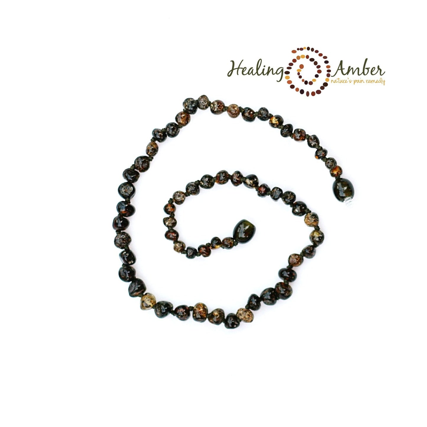 Molasses Olive Speckle-Circle-5.5" clasp