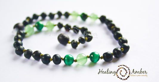 Raw Molasses, Green Aventurine & Malachite-18 inch